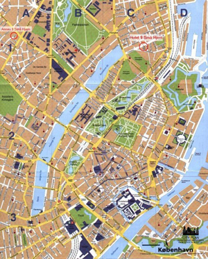 Mapa de Copenhague