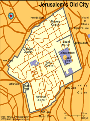 mapa de Jerusalem